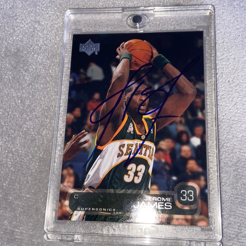 Jerome James Autographed Seattle SuperSonics Basketball Card